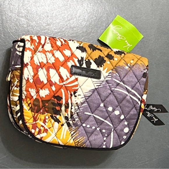 Vera Bradley "Painted Feathers" Cosmetic Bags & Flat Iron Case NWT & NWOT 3PCs - Picture 7 of 12
